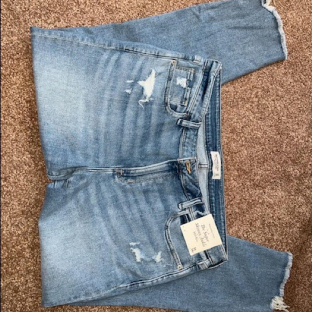 NWT Abercrombie & Fitch mid rise super skinny ankle jeans 33/16